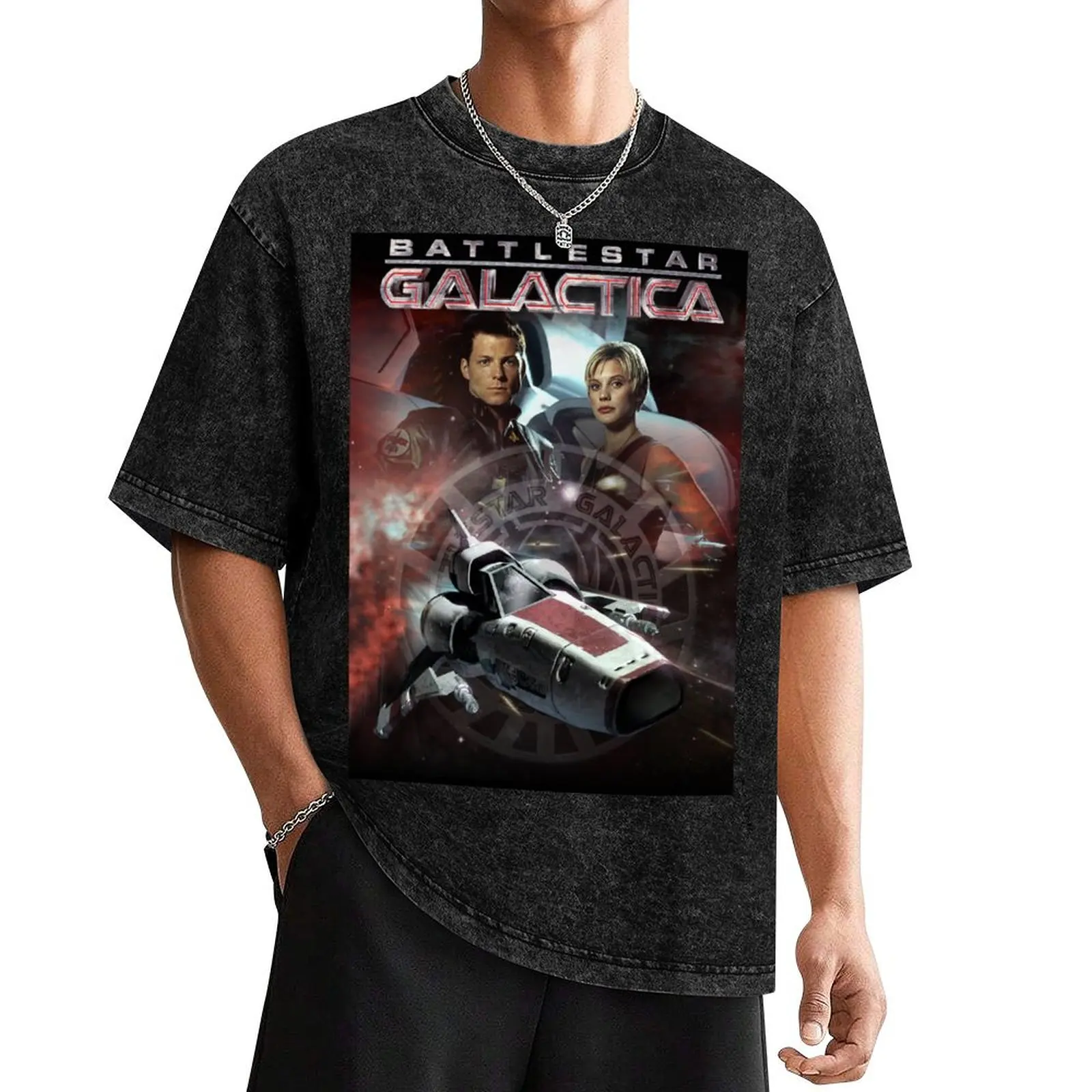 

Футболка Battlestar Galactica, хлопковые мужские футболки, мужская футболка, мужские большие и высокие футболки