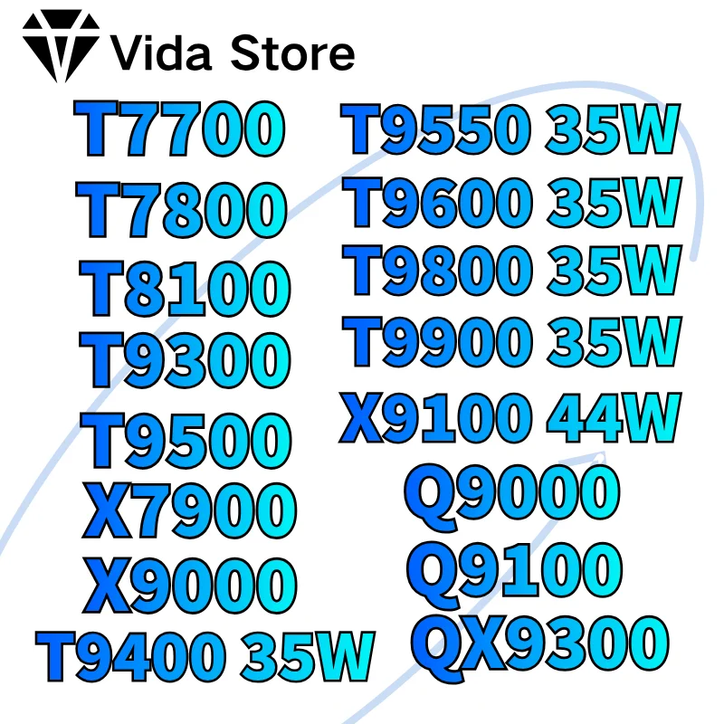 Componentes de Oficina para Computadoras T7700/T7800/T8100/T9300/T9500/X7900/X9000/T9400/T9550/T9600/T9800/T9900/X9100/Q9000/Q9100/QX9300