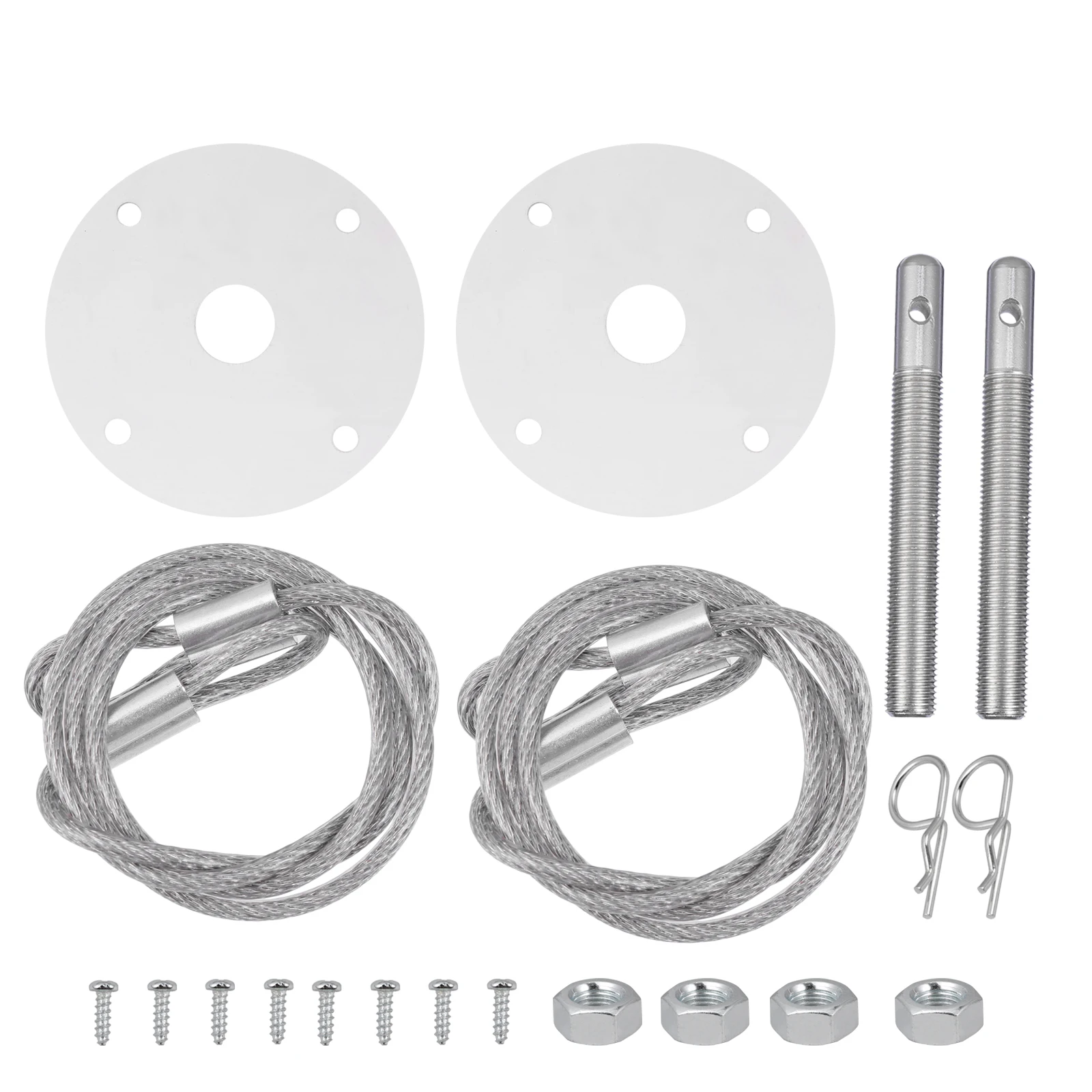 

Aluminum Alloy Hood Kit Car Bonnet Safety Racing Pin Plate Lock Scratch Resistant Sleeve Pin Lock For Carbon Fiber Glass Cover