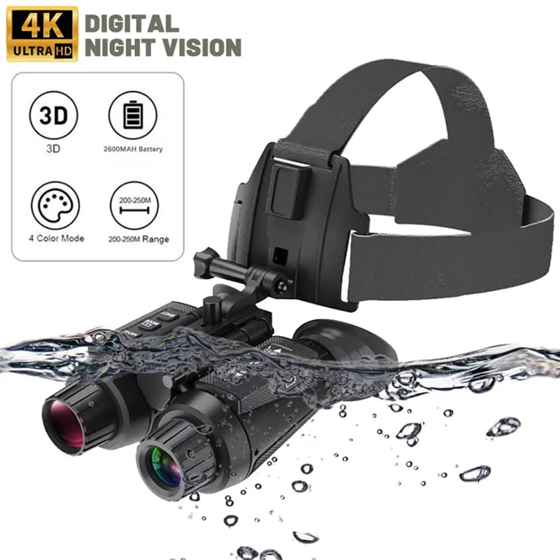 NV8300 3D Visual Digital Binocular Dual Screen Display 4K Ultra HD Video Photography Head Mounted Night Vision Goggles