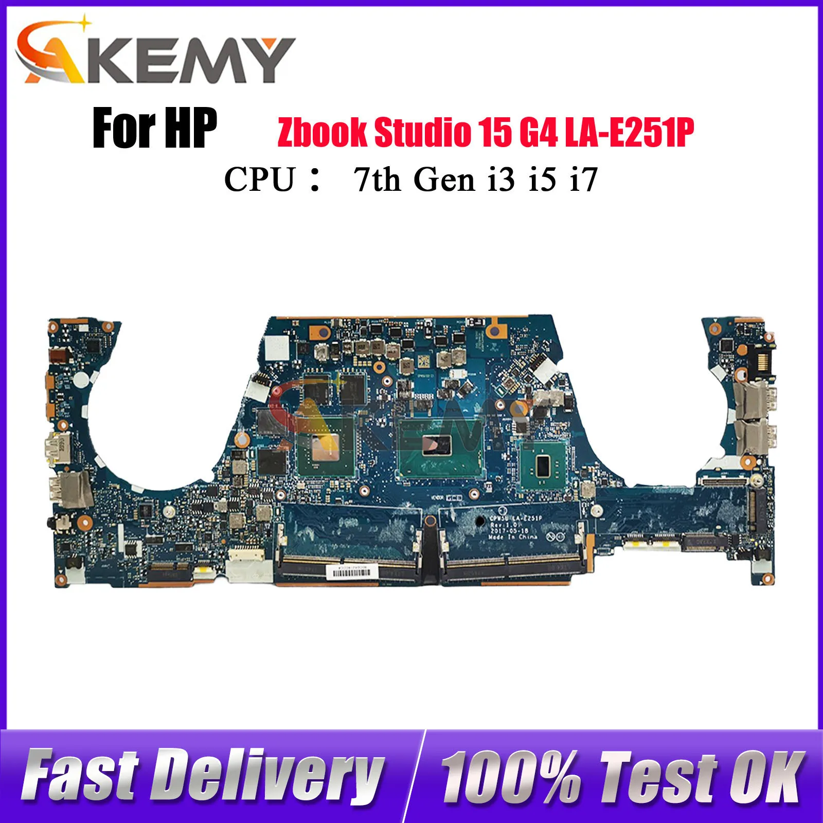 

Материнская плата для ноутбука HP ZBook Studio 15 G4 LA-E251P с процессором i5 i7 M1200, графический процессор 921018-601, 100% полностью протестировано