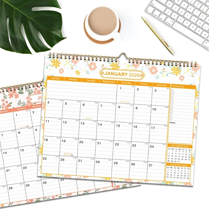 

2025-2026 Hanging Calendar Wall Calendar Weekly Planner School Year Calendar Office School Supplies for Daily Planning