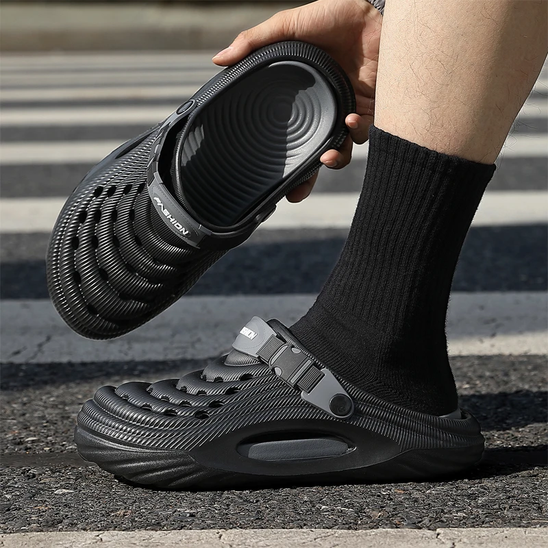 

BASATU Men's Slippers Unisex Summer Clogs Platform Women Beach Sandals Outdoor Casual Non-slip Footwear Men Sandals