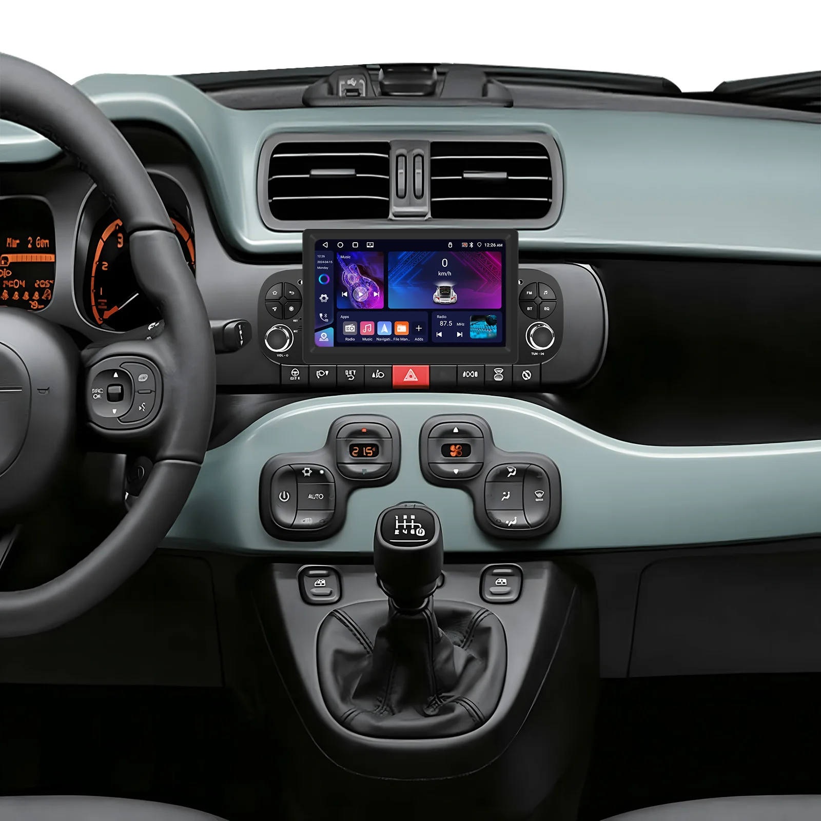 Podofo 7 Zoll Autoradio 2 DIN 4+64G Android Auto-Multimedia-Player für Fiat Panda 2013-2020 Kabelloses Carplay Auto-Audio Android Auto MirrorLink 4G GPS WIFI – Detail 23