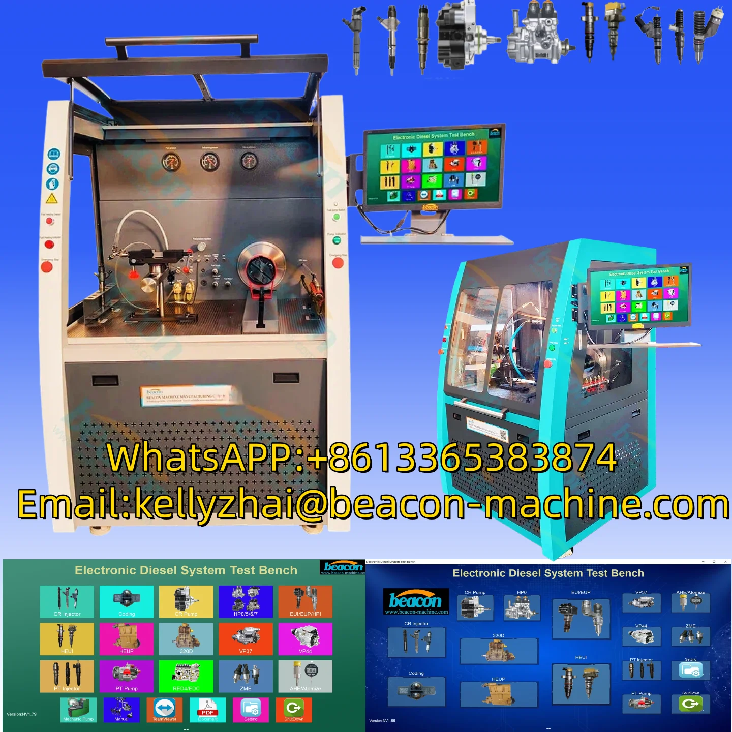 High Pressure Common Rail Test Bench Automatic Diesel Fuel Injector Calibration Machine Common Rail Pump Tester