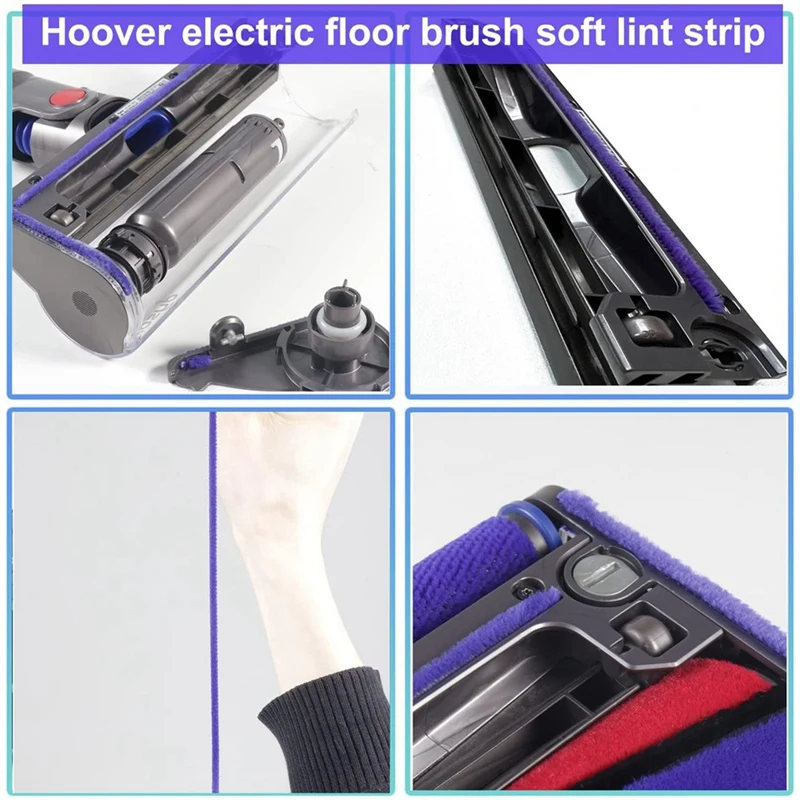 Szczotka wymienna do Dyson V6 V7 V8 V10 V11 miękkie rolki z 9 paskami filcowymi części do odkurzaczy