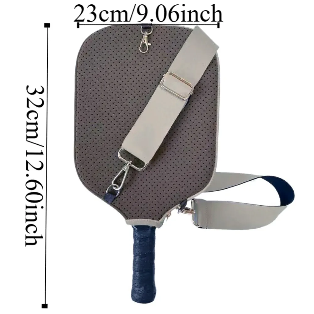 Neoprene Pickleball Racket Sleeve Single Shoulder Strap Zipper Design Pickleball Paddle Covers Zipper Holder Dust Cover
