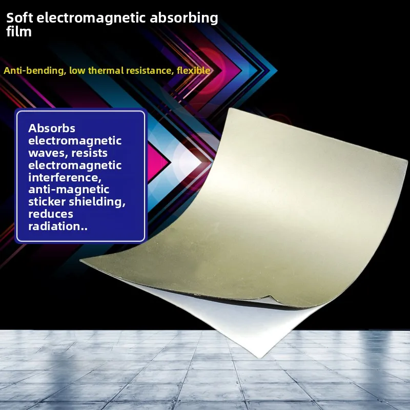 

2pcs Ferrite Absorbing Material, Soft Electromagnetic Absorbing Film, Magnetic Shielding Electromagnetic Wave Material