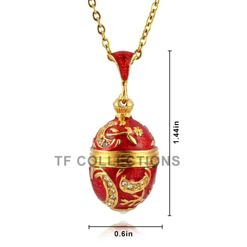 YAFFIL Retro Court Enamel Pearl Pendant With Engraved And Diamond Set Craftsmanship, Openable Design Necklace