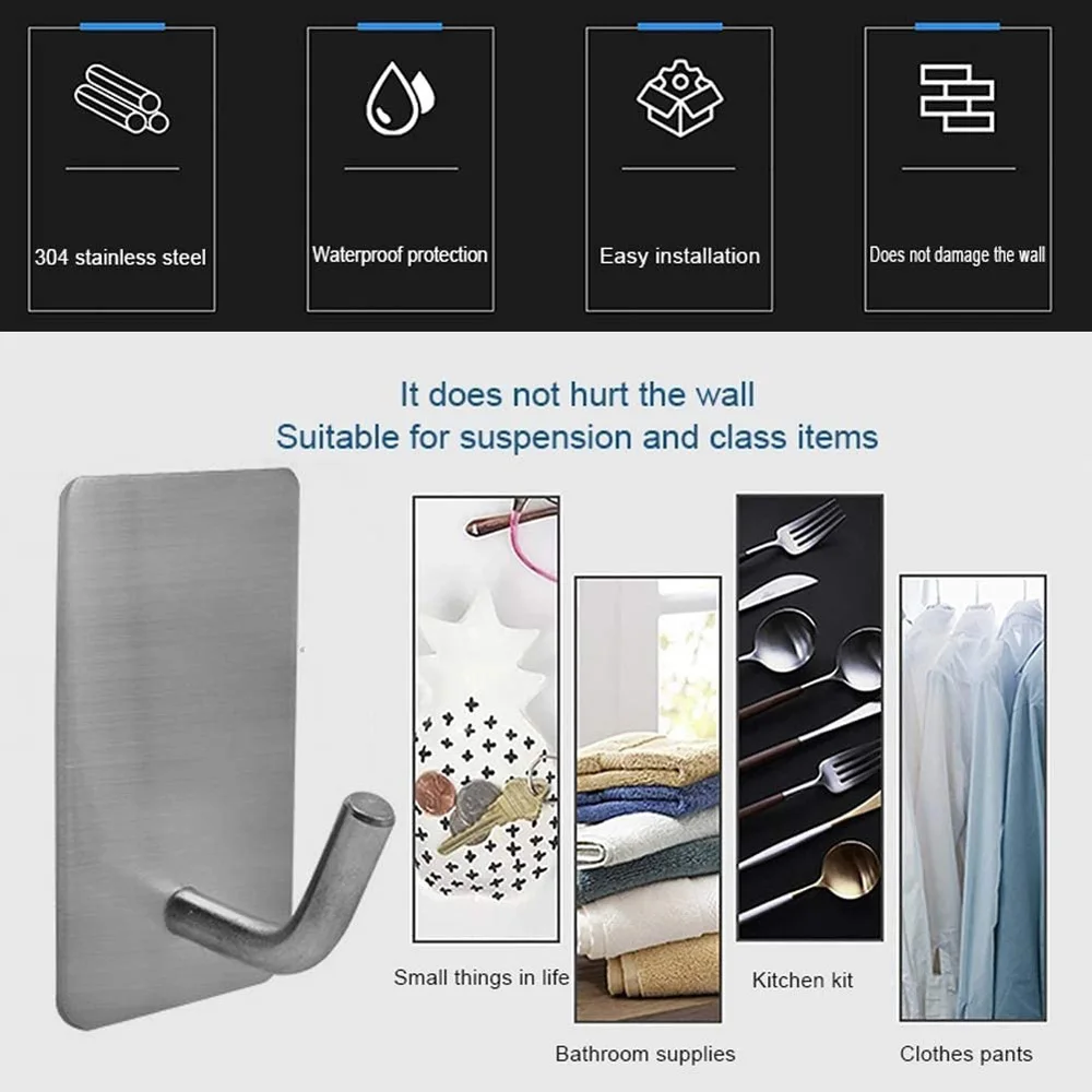 Kitchen Clothes Towel Wall Mounted Toliet Key Key Holder Storage Rack Wall Hook Hanger