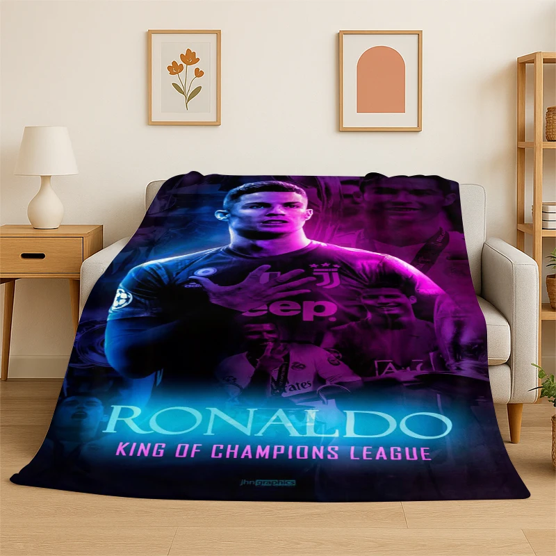 New Football Star Goat R-Ronaldo CR13 Flannel Throw Blanket,Cozy Blanket for Bed,Sofa,Couch,Bedroom,Living Room,Office,Camping