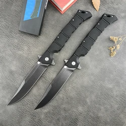 Newest 20NQX-ODBK Large Luzon Flipper Folding Knife Clip Point Blade Green GFN Handles Portable Outdoor Bailout Survival Knife