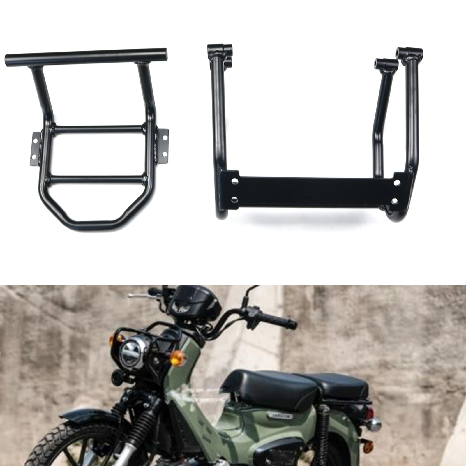 

For Honda Trail 125 CT125 Hunter Cub 2020-2023 Motorcycle Headlamp Headlight Guard Frame Front Storage Rack