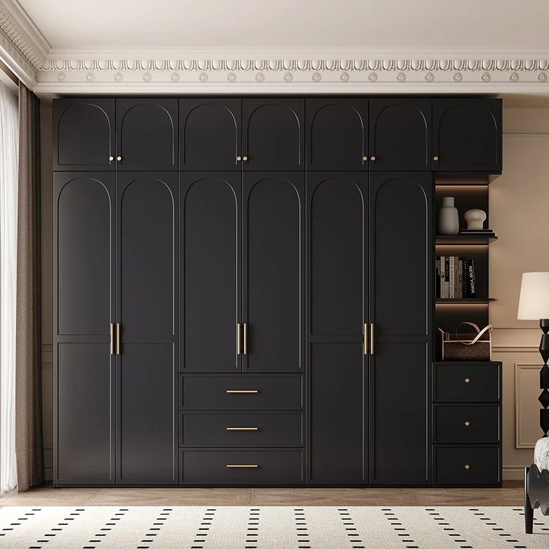 Storage Doors Closet Wardrobes Portable Orgnizer Open Closets Black Wardrobes Storage Shelves Armario De Ropa Bedroom Furniture