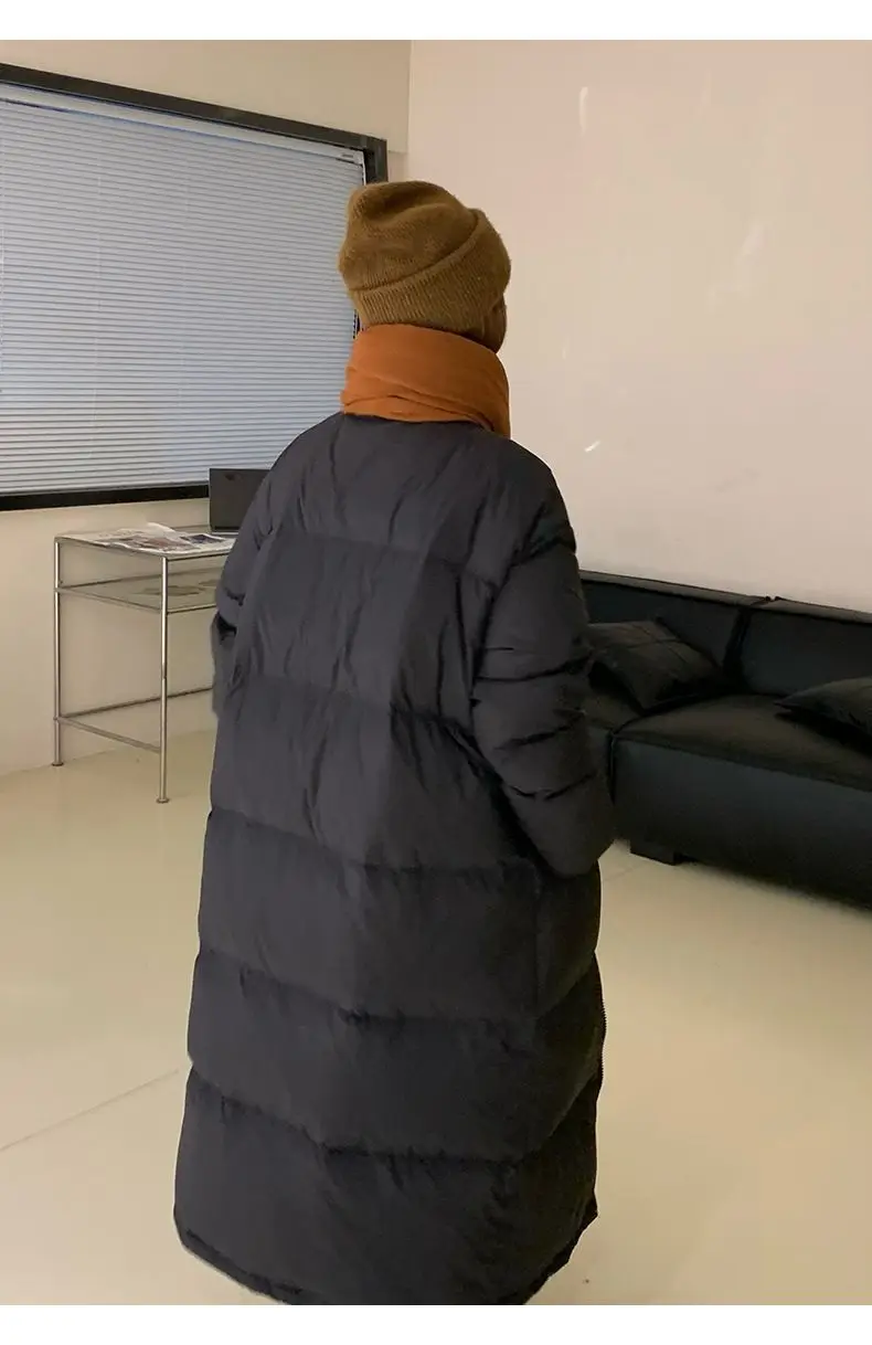 Model 2025, knielange katoenen jas met lange mouwen en extra dikte - Winterkatoenen jas Bovenkleding