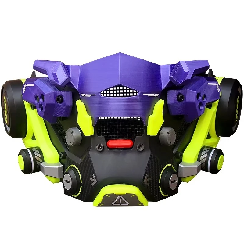 Cyberpunk mask sci-fi mechanical mecha machine energy wind half face gas mask cos technology sense mask props