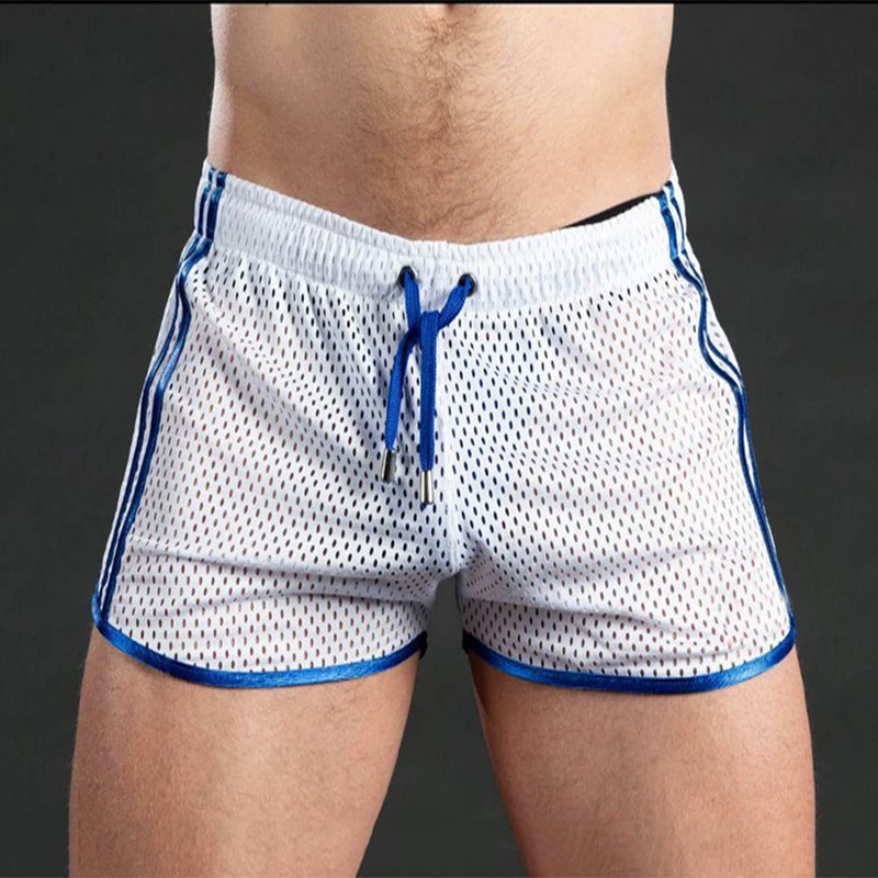 Men's Quick Dry Breathable Beach Pants 2025 New Muscular Fitness Sports Casual Thin Three-Quarter Length for Active Wear