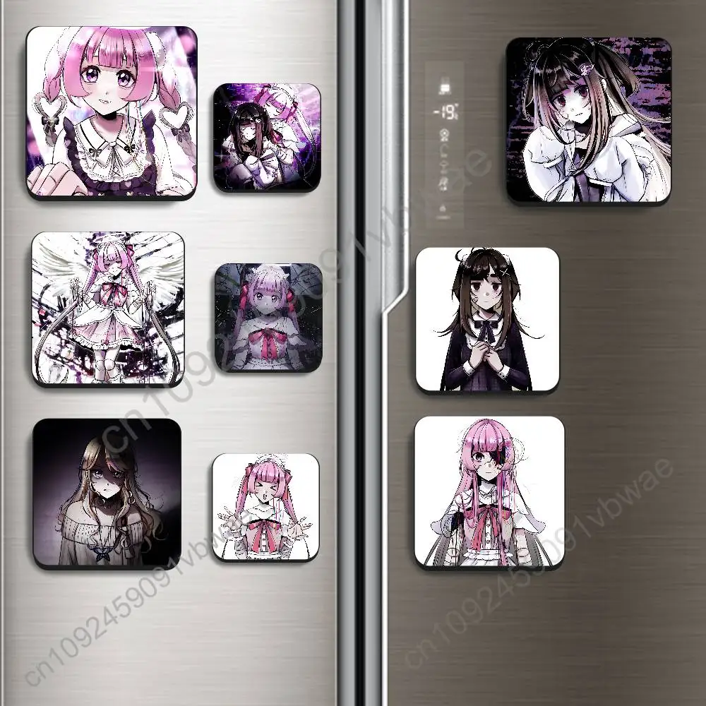 Yuuna Mentally fragile Love Angel Syndrome Magnetic Sticker Fridge Magnets No Falling Off Fit for Refrigerators All Metal