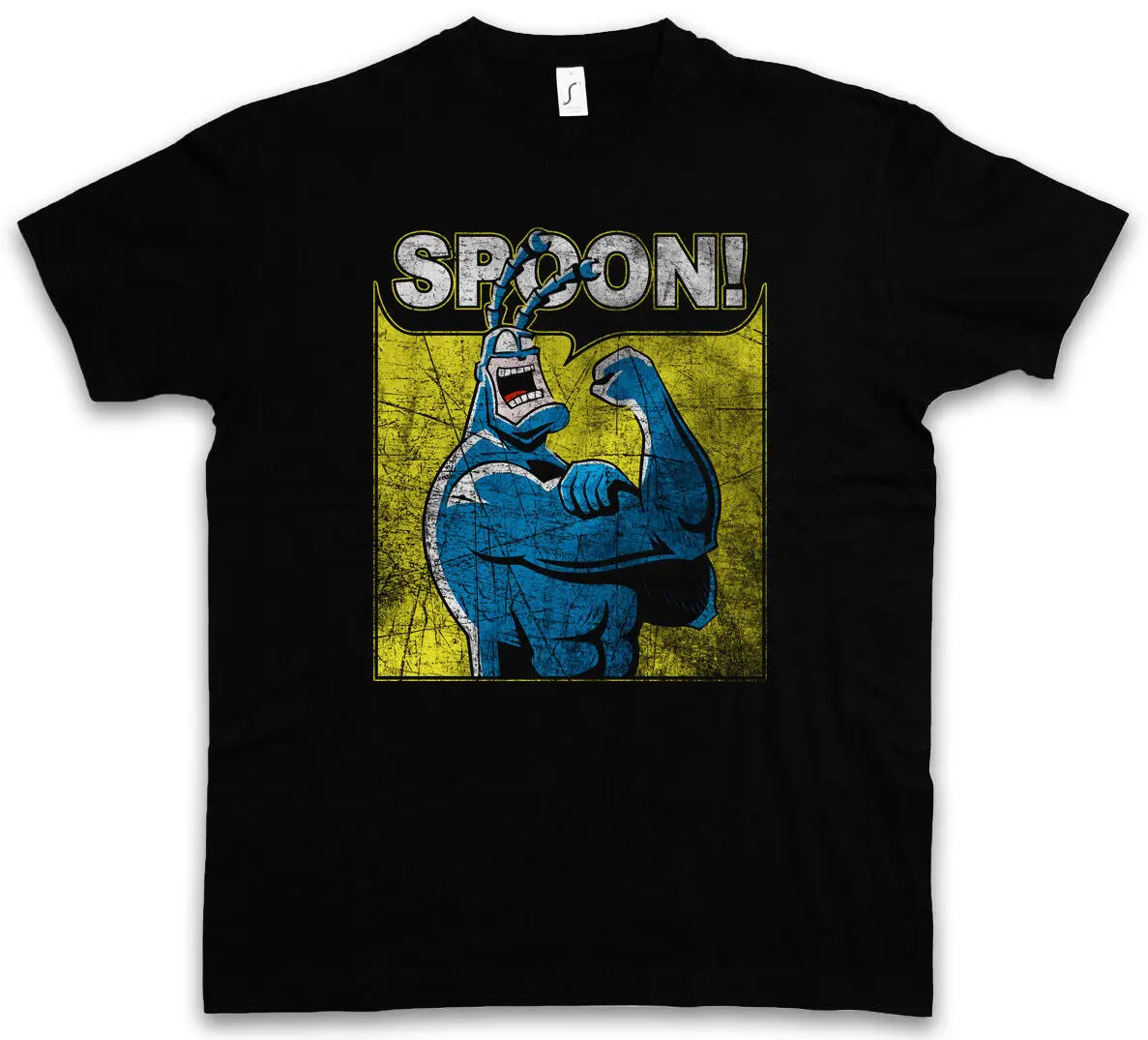 SPOON! T-SHIRT Comic Fun Superhero Der The Arthur Terror Tick Cartoon