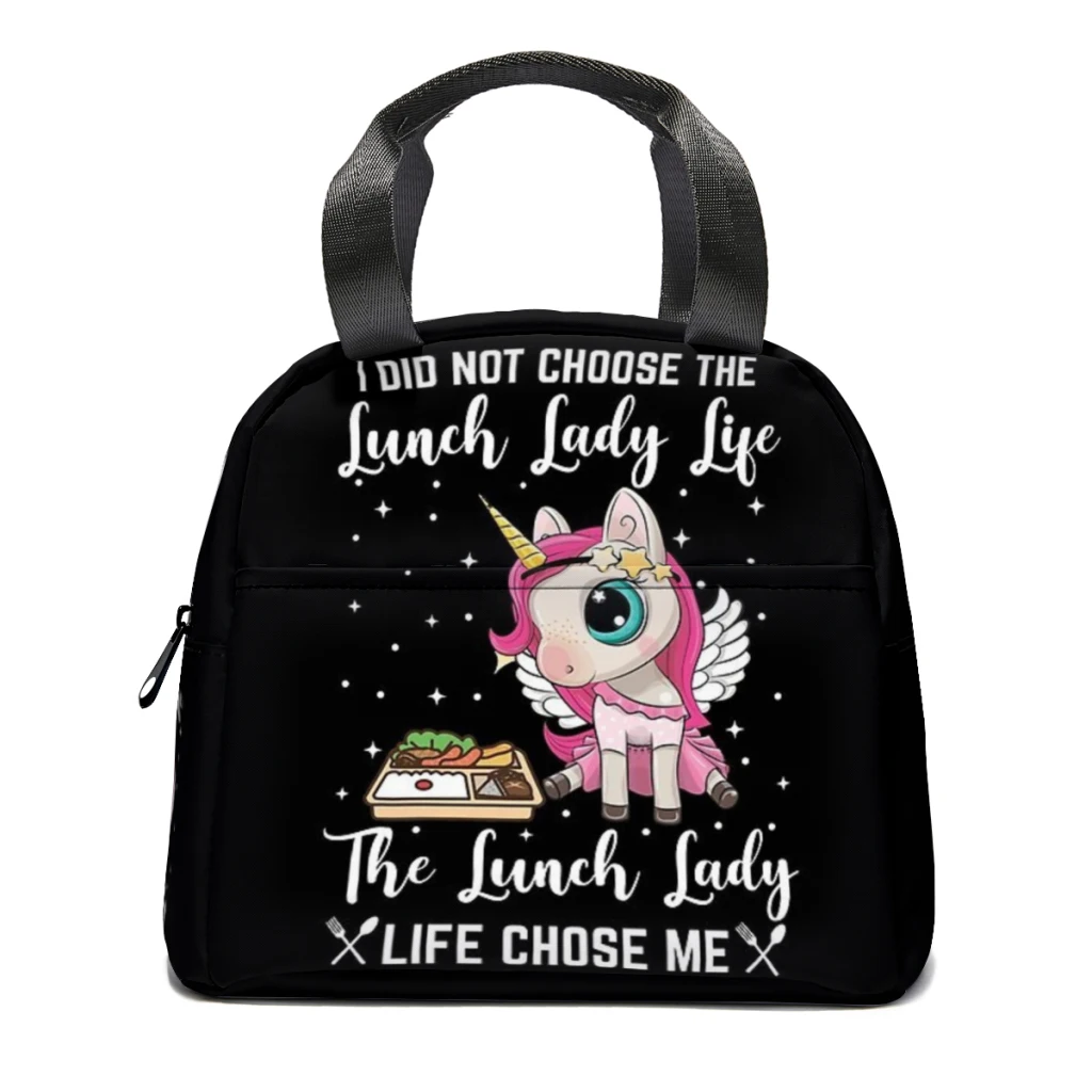 

Lunch lady funny t shirt life Portable Lunch Bag Food Thermal Box Durable Cooler Lunchbox with Shoulder Strap Picnic Bag Office