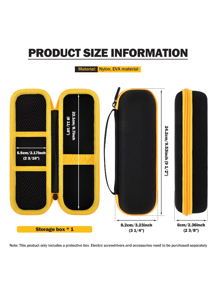 Cordless Screwdriver (DWHT66719) Hard Storage Case for DEWALT Electric Screwdriver Hard EVA Shell for Construction Site, Worksho