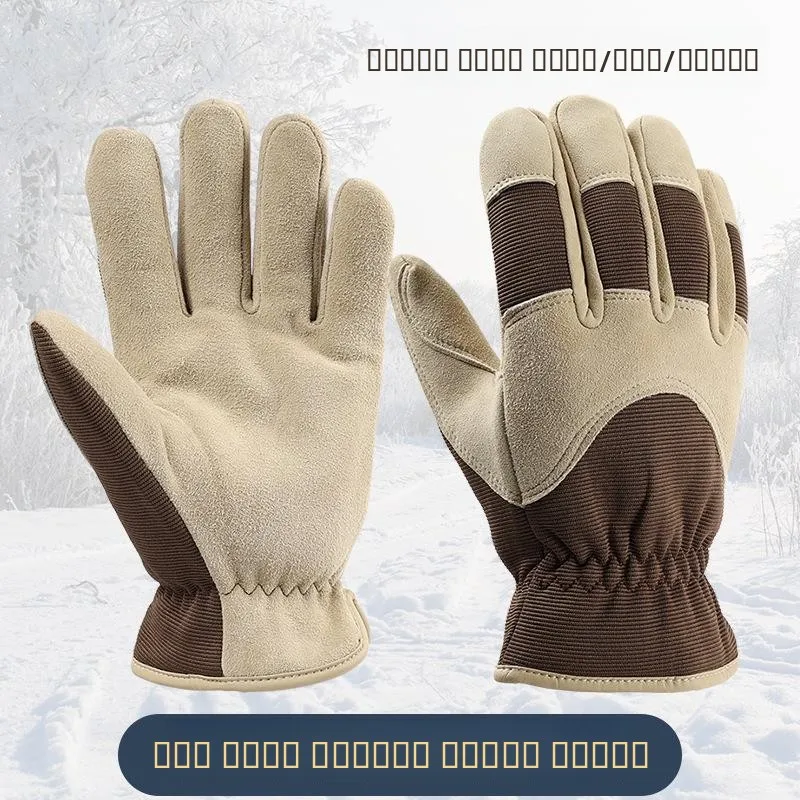 thickened-leather-gloves-winter-warm-anti-cold-slip-resistant-wear-resistant-work-gloves-fleece-lined-half-finger-gloves