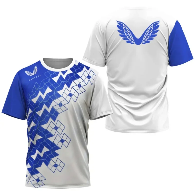 Summer Popular 3D Printed Wing Pattern Camouflage Clothing Daily Sports Training O Collar Short-sleeved Quick-drying Men's Top