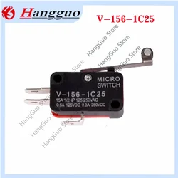 5-10pcs/Lot V-156-1C25 15A The micro switch, Push Button SPDT Momentary Snap Action Limit switch, travel switch