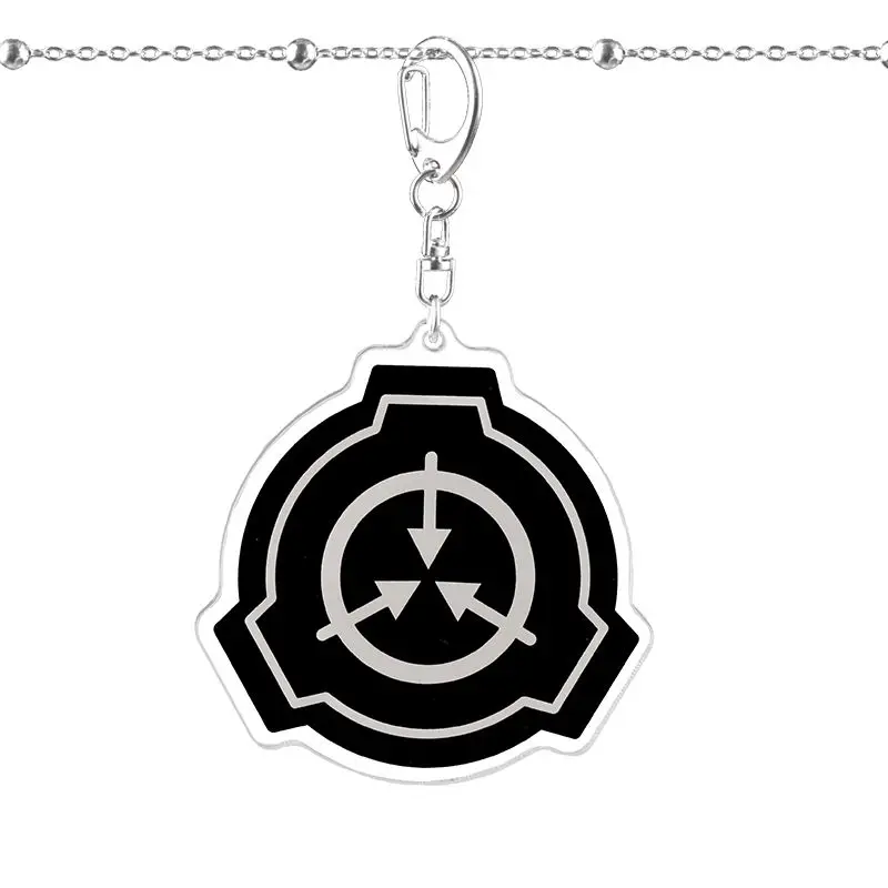 SCP Foundation black acrylic key chain ring scp-18