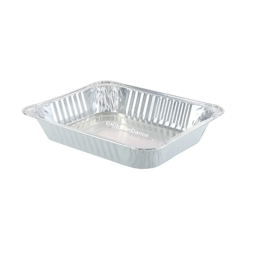 

Disposable Colored Aluminum Foil Half Size Steam Table Pans - Rectangular Baking Pan for Hotels and Restaurants (25, White)