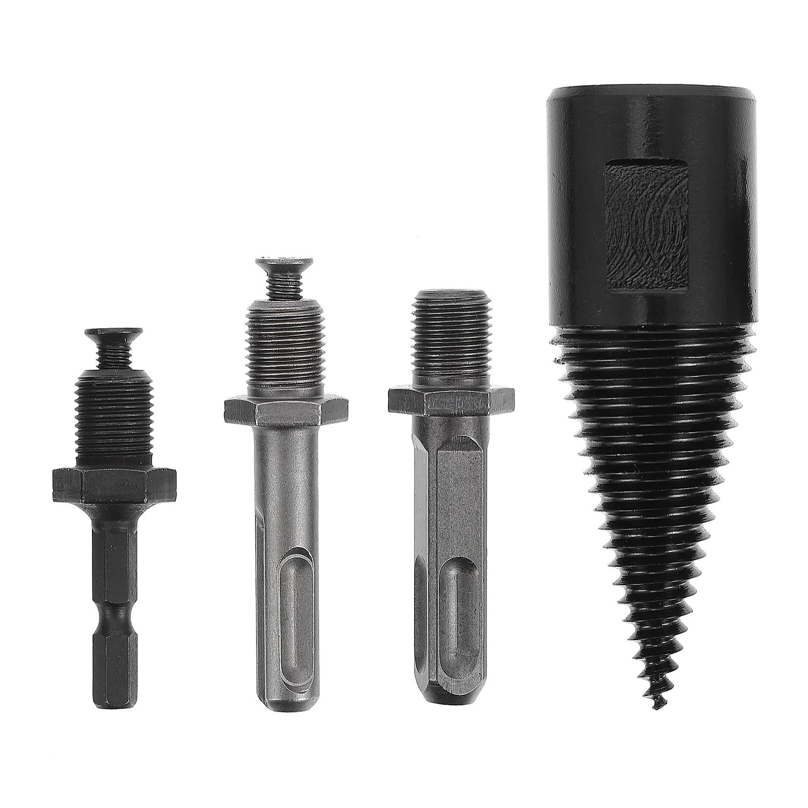 

4Pcs Wood Splitting Drill Bit Kit Integral Formed Hardening Treatment High Hardness Firewood Splitter for Household Camping