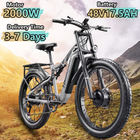 Shengmilo S600 Electric Bike 2000W Dual Motor 48V17.5AH Adult Electric Bike Hydraulic Brake 26-inch Tire Mountain Riding E-bike