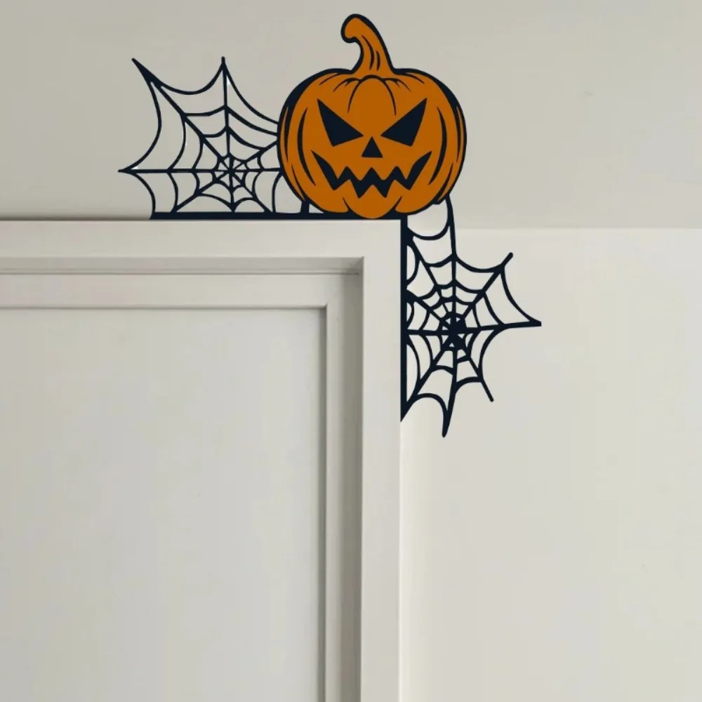 CIFBUY Halloween Jack O Lantern Spider Web Metal Wall Art Door Corner Iron Hanging Durable Rust Proof Indoor Outdoor Gift