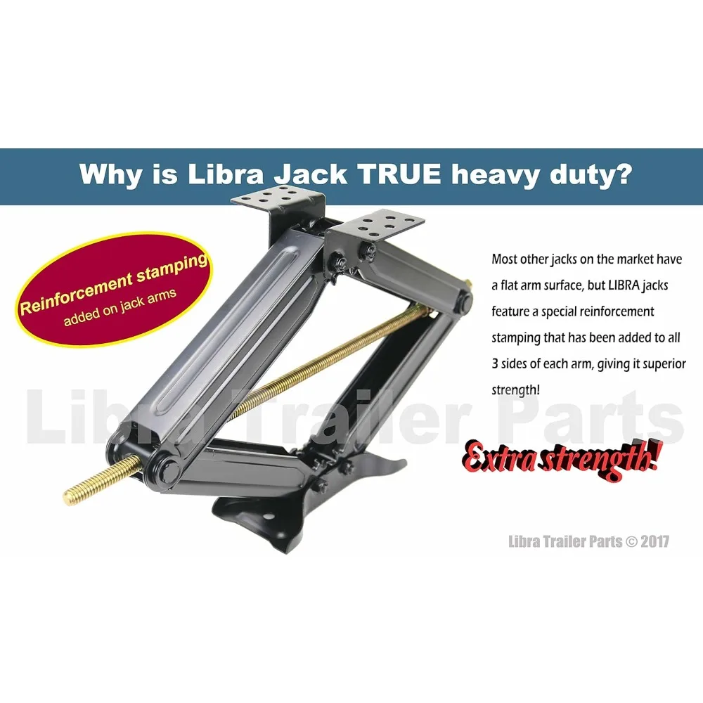 US Shipping 4 PCS 6000lbs RV Trailer Camper Scissor Jack Stabilizer Leveling Kit with Dual Power Drill Adapter and Mounting