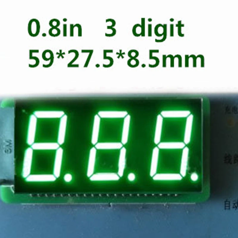 

10PCS LED digital tube Green led digital tube 0.8" 0.8 inches 3 digital tube 3 bit 7 Segment led display common ANODE