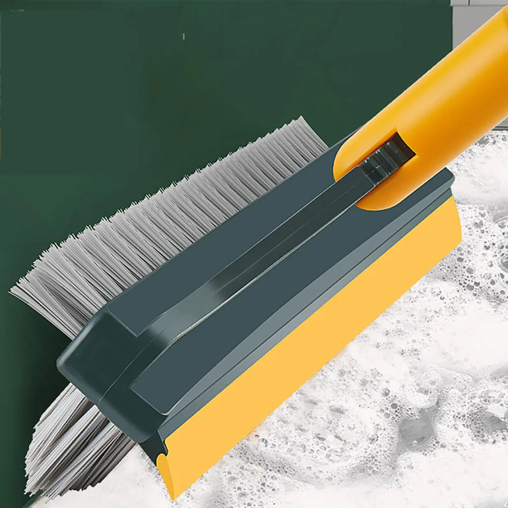 Floor Scrub Brush With Long Handle Multifunctional Floor Scrubber Brush Rotating Stiff Bristle Floor Brush Cleaning Wall Corner