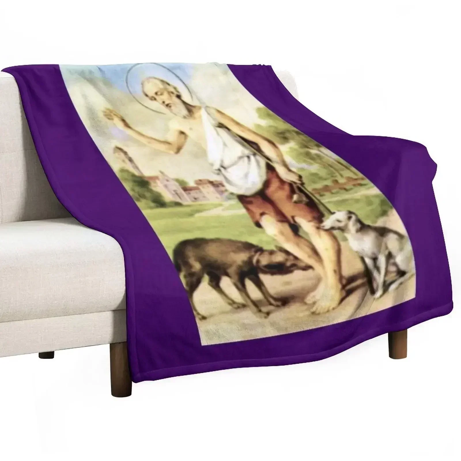 Manta decorativa San Lázaro, manta acogedora para primavera y otoño para sofá