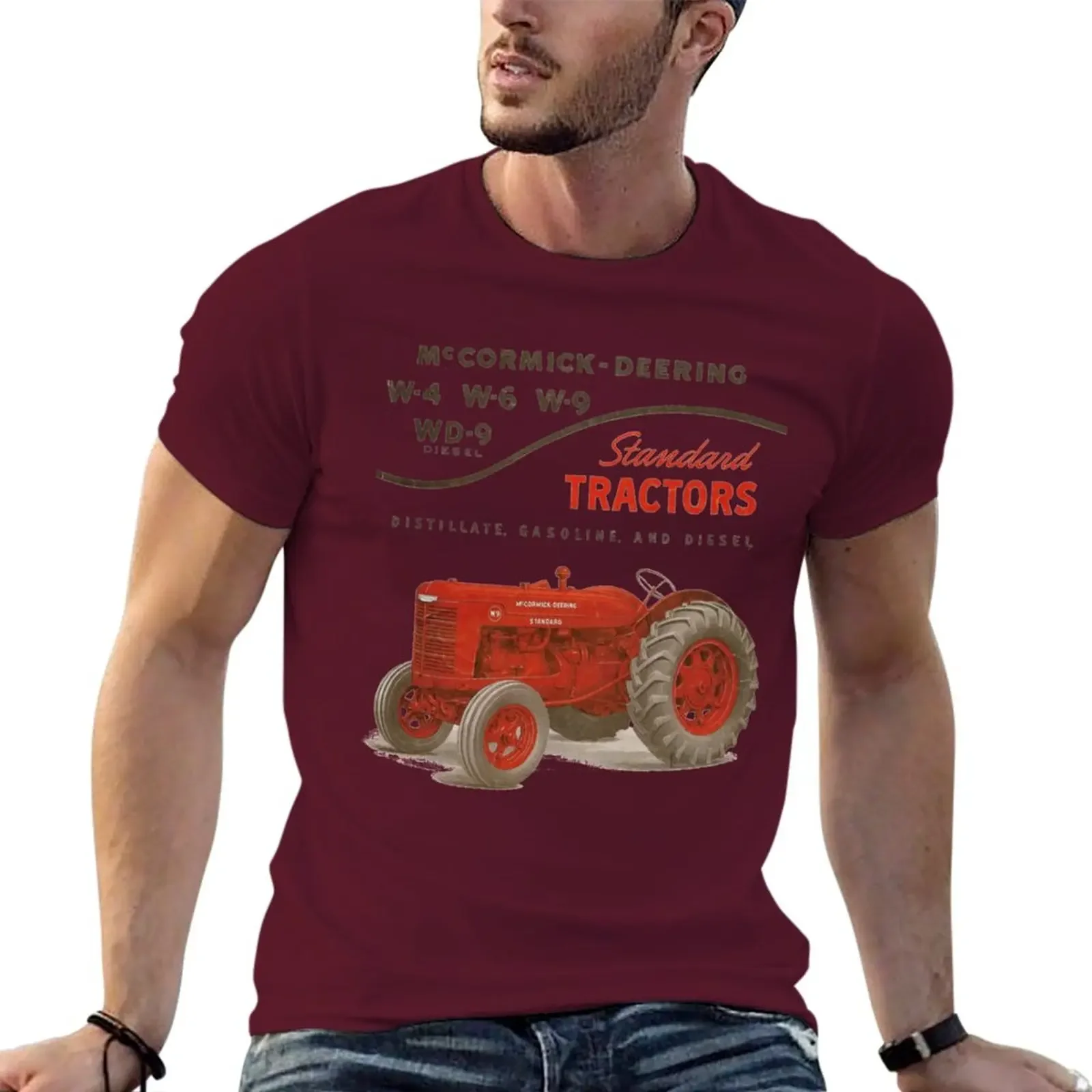 Sweat shirts sublime Tee shirt Men's t-shirt Vintage McCormick-Deering Tractors graphic Classic T-Shirt harajuku oversized funny