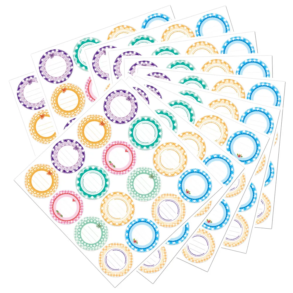 

10 шт. цветных самоклеящихся круглых водонепроницаемых этикеток для консервных банок, для декоративной упаковки подарков