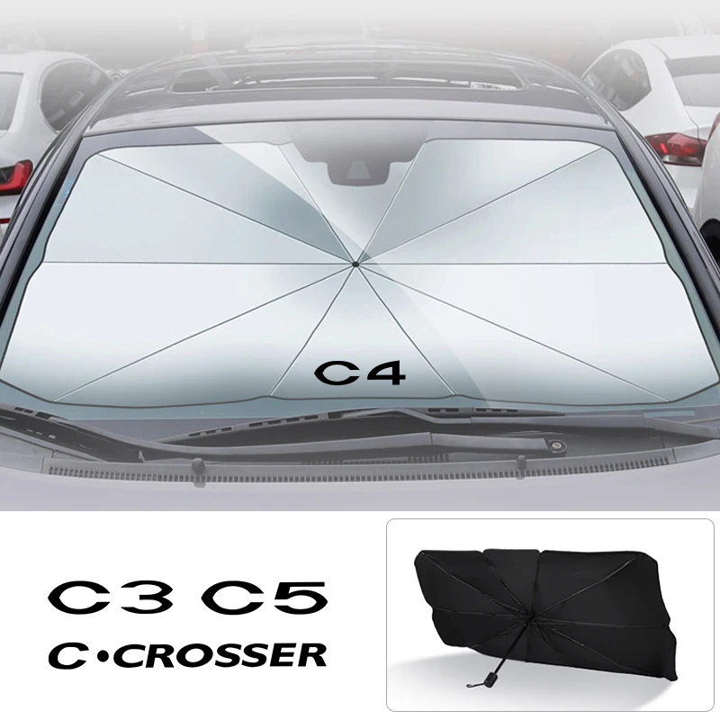 Parasol para parabrisas de coche, accesorio para Citroen C1, C2, C3, C4, C4L, C5, C6, C8, C-ELYSEE, VTS, Xsara, c-crosser, Berlingo, Jumpy, Nemo