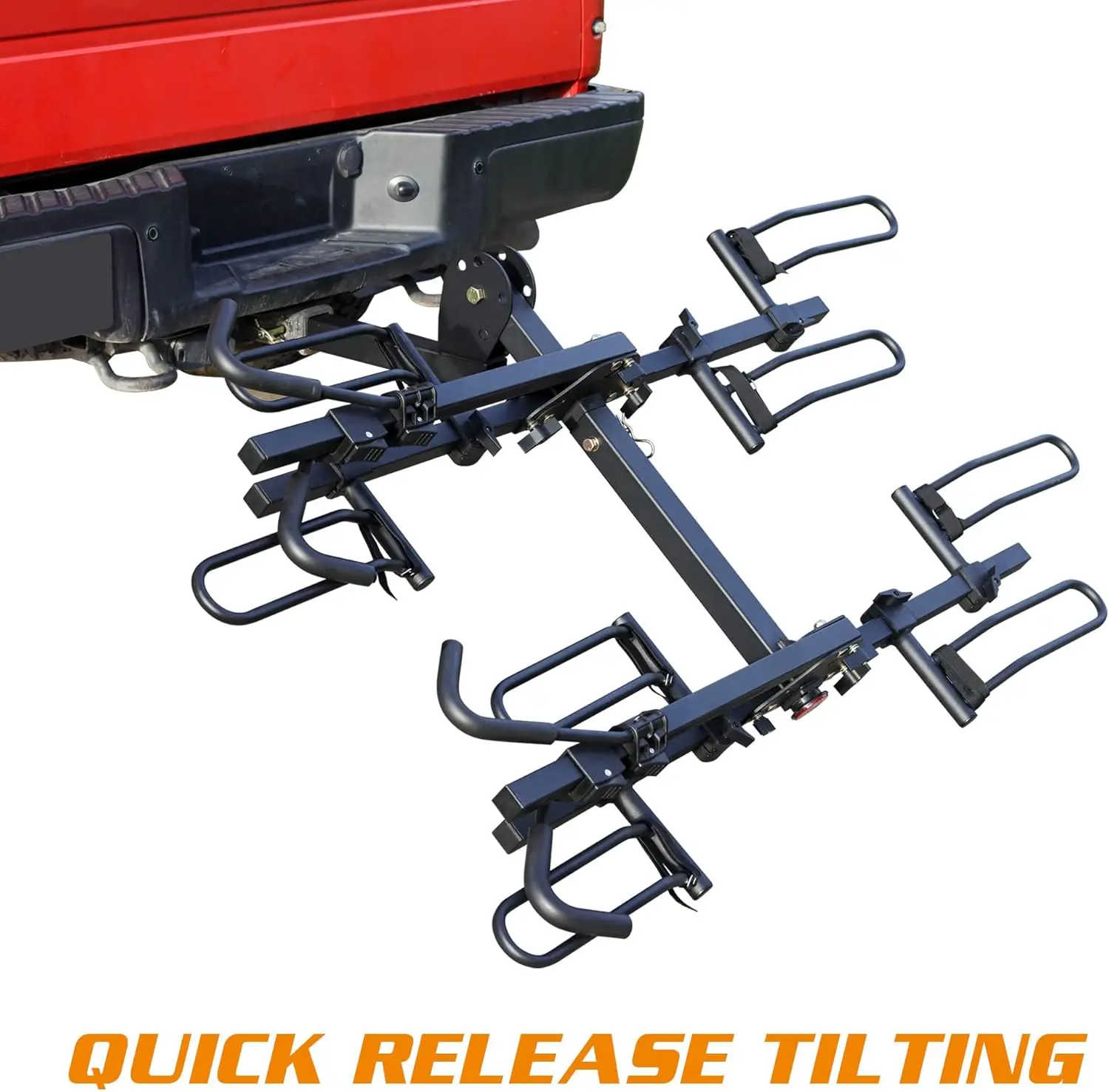 4-Bike Rack Hitch Mount Platform Style Carrier for Cars Trucks  Minivans with 2" Hitch Receiver, 4 Bikes X 40 lbs (160