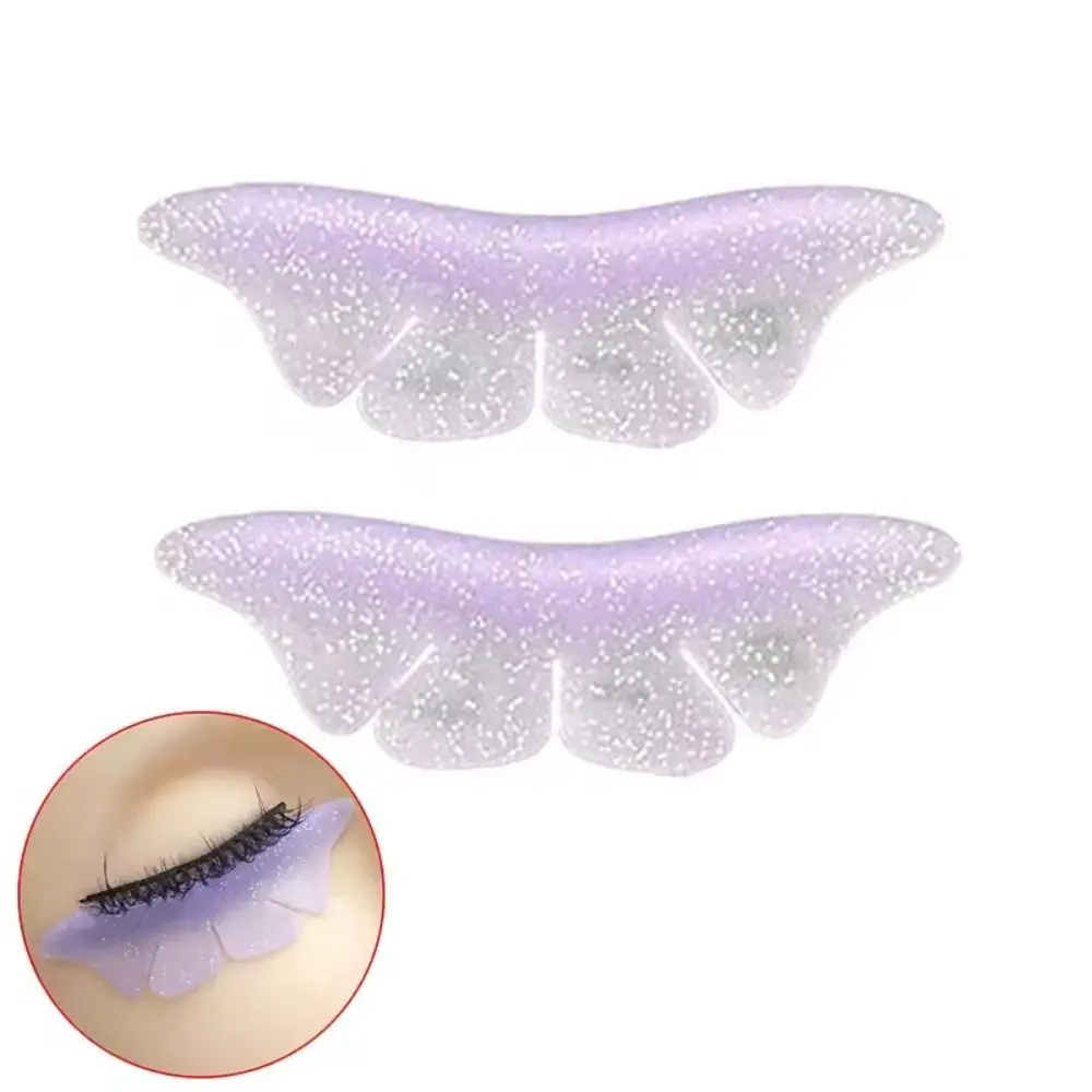 1 par de almohadillas permanentes de pestañas de silicona, almohadillas para levantar pestañas en forma de brillo, extensión de pestañas reutilizable, cuñas de pestañas, herramienta de maquillaje para mujeres