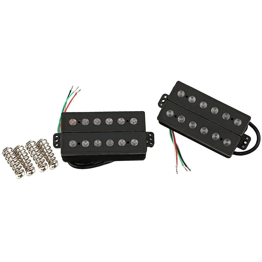 

black steel cardboard 6-string Electric Guitar Humbucker Pickup Set Fiber Alnico 5 Double Coil Neck and Bridge Guitar Pickup