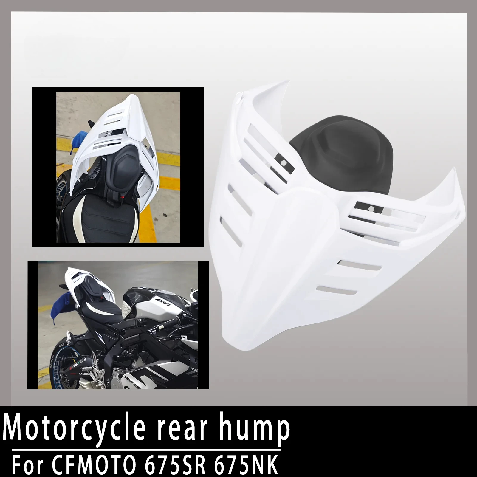 

Para motocicletas humps modificadas 675S-S/675SS/675NK, cubiertas aletas traseras, kit carenado humps cola carrer