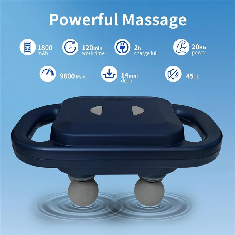 

Massage Gun Percussion Electric Massager Gun Deep Tissue 6-Head Handheld Pulse Fascia Gun Tool