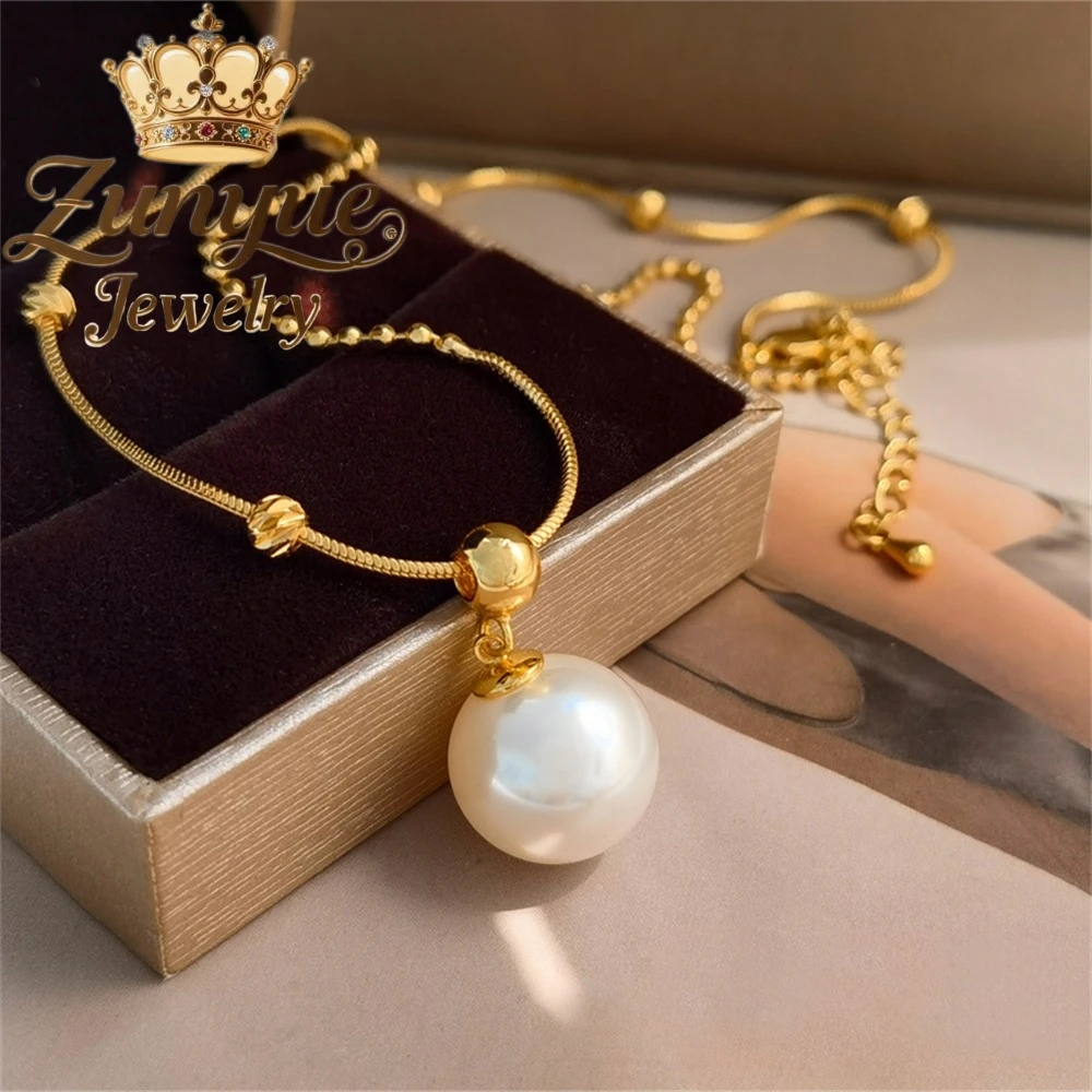 

Pearl Necklace, Light Luxury And High-End Feel Versatile Collarbone Chain Sweater Chain, New Chinese Style Charms Fashion Jewelr