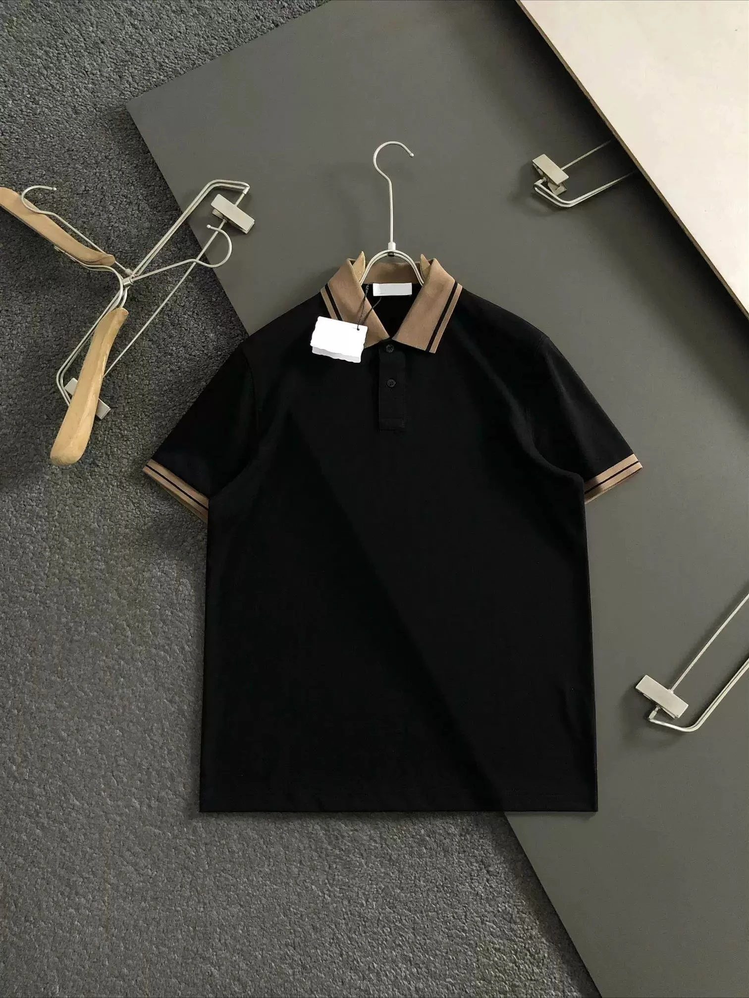 Italian BC spring and summer business casual lapel polo shirt top old money wind embroidery short sleeve T-shirt half sleeve