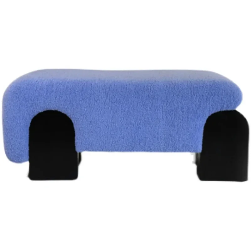 

TLL Nordic Simple Living Room Creative Bedroom Bed End Stool Lambswool Bench