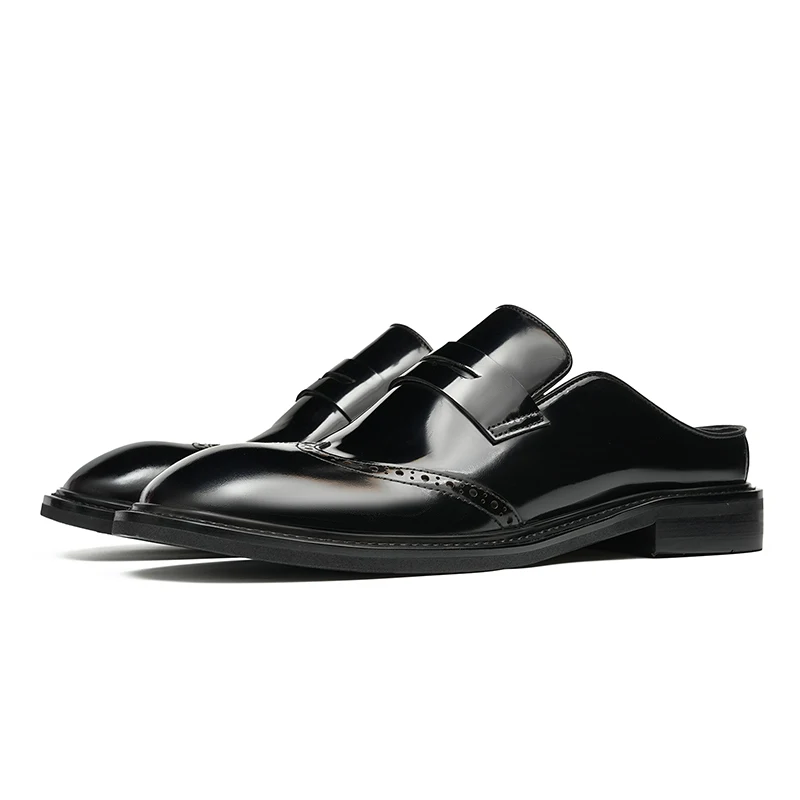 Custom Business Man Loafer Genuine Leather Shoes Fashion Design Men Flat Shoes Dress Shoes Handmade Slip On Footwear