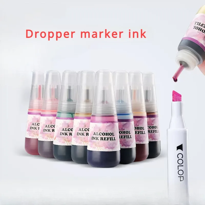 25ml Marker Ink Supplement Liquid Alcoholic Oil-based Color Marker Pen Art Supplies Hand-painted Graffiti Watercolor Paints